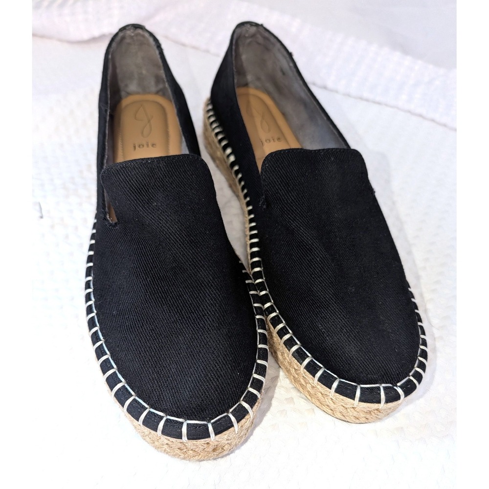 Joie Cara Espadrille Slip On Shoes in Black